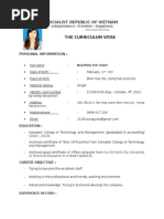 Socialist Republic of Vietnam: The Curriculum Vitae