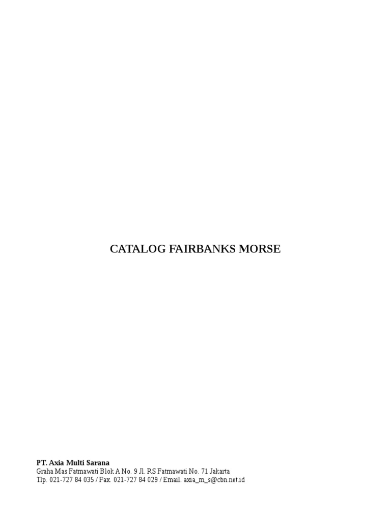 Catalog Fairbanks Morse VT | PDF | Pump | Electric Motor