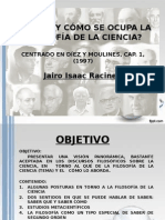 De Qué y Cómo Se Ocupa La Filosofía de La Ciencia