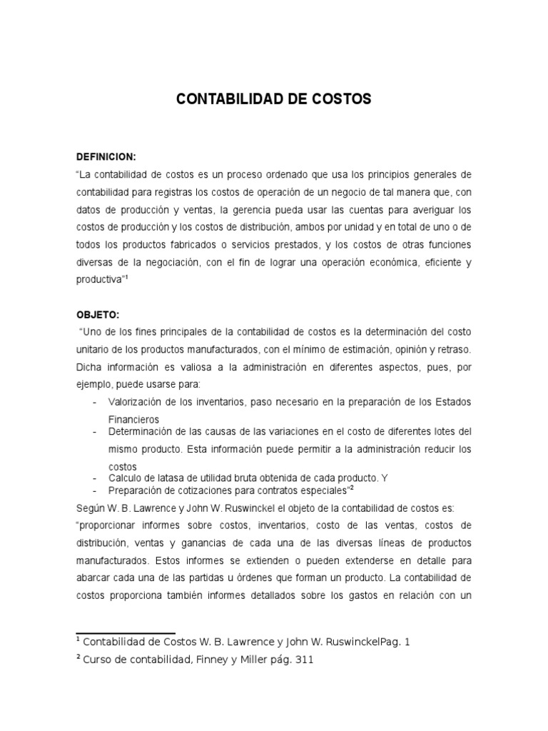 Curso de Contabilidad de Costos | PDF | Costo | Contabilidad
