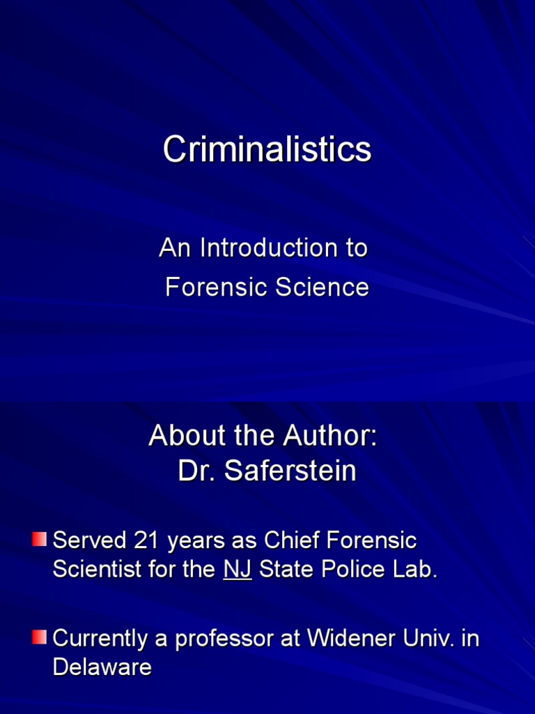 Ch 1 Forensic Science History Pdf Forensic Science Law Enforcement