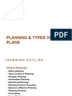 Planning & Types of Plans