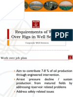 Requirements of Work Over Rigs in Well Services