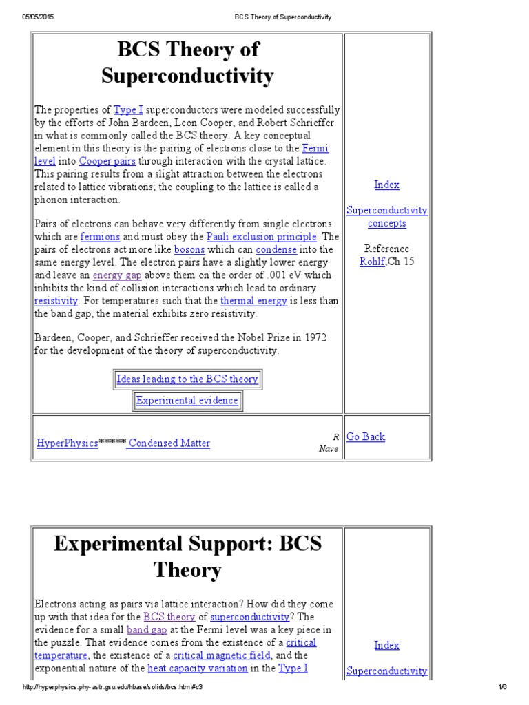 BCS Theory Of Superconductivity Superconductivity Chemical Product 