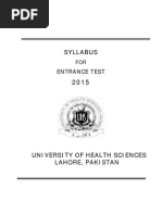 Download UHS MCAT Entry Test Syllabus 2015 by Shawn Parker SN266994206 doc pdf