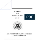 Download UHS MCAT Entry Test Syllabus 2015 by Shawn Parker SN266994206 doc pdf