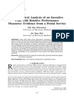 An Empirical Analysis of An Incentive Plan With Relative Performance Measures: Evidence From A Postal Service