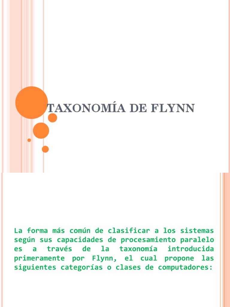 Taxonomía de FlynnExpo PDF Unidad Central de procesamiento Grupo
