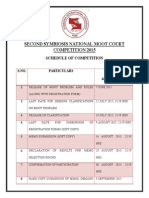 2nd SNMCC 2015 Schedule