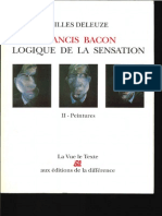 Francis Bacon. Logique de La Sensation. II - Peintures.