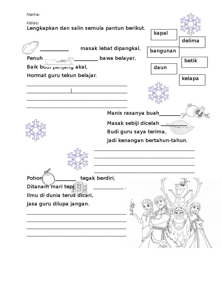 Pertandingan Pantun Lengkapkan Tempat Kosong Pdf