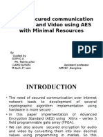 Efficient Secured Communication of Audio and Video Using AES With Minimal Resources