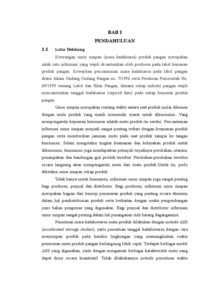 Penentuan Umur Simpan Wafer Metode Labuza | PDF