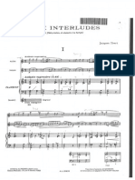 Ibert Deux Interludes - Piano Score
