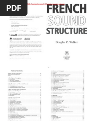 French Sound Structure 01 Pdf Word Morphology Linguistics