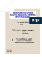 Gestion Orgnizativa en El Proceso Edificatorio