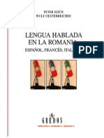 (Biblioteca Románica Hispánica) Peter Koch & Wulf Oesterreicher-Lengua Hablada en La Romania - Español, Francés, Italiano-Gredos (2007)