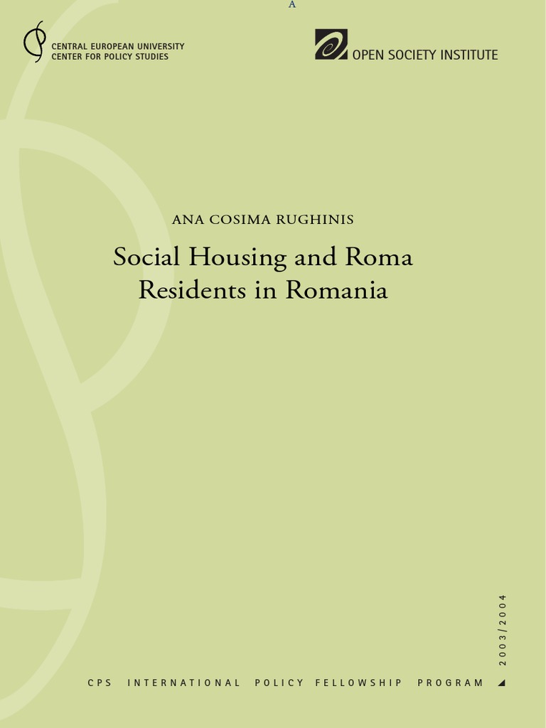 Social Housing and Roma Residents in Romania: Ana Cosima Rughinis | PDF ...