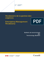 Vocabulaire de La Gestion Des Urgences-Emergency Management Vocabulary 2012 223p PDF