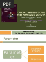 Cardiac Intensive Care Unit Admission Criteria