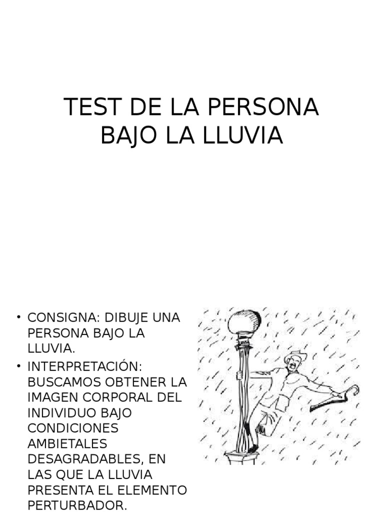 Test de La Persona Bajo La Lluvia | PDF | Depresión (estado de ánimo ...