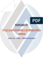 Curso Evaluacion Estrategica de Operaciones Mineras