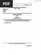 Soalan ENGLISH BI Bahasa Inggeris Tahun 3 Paper 1