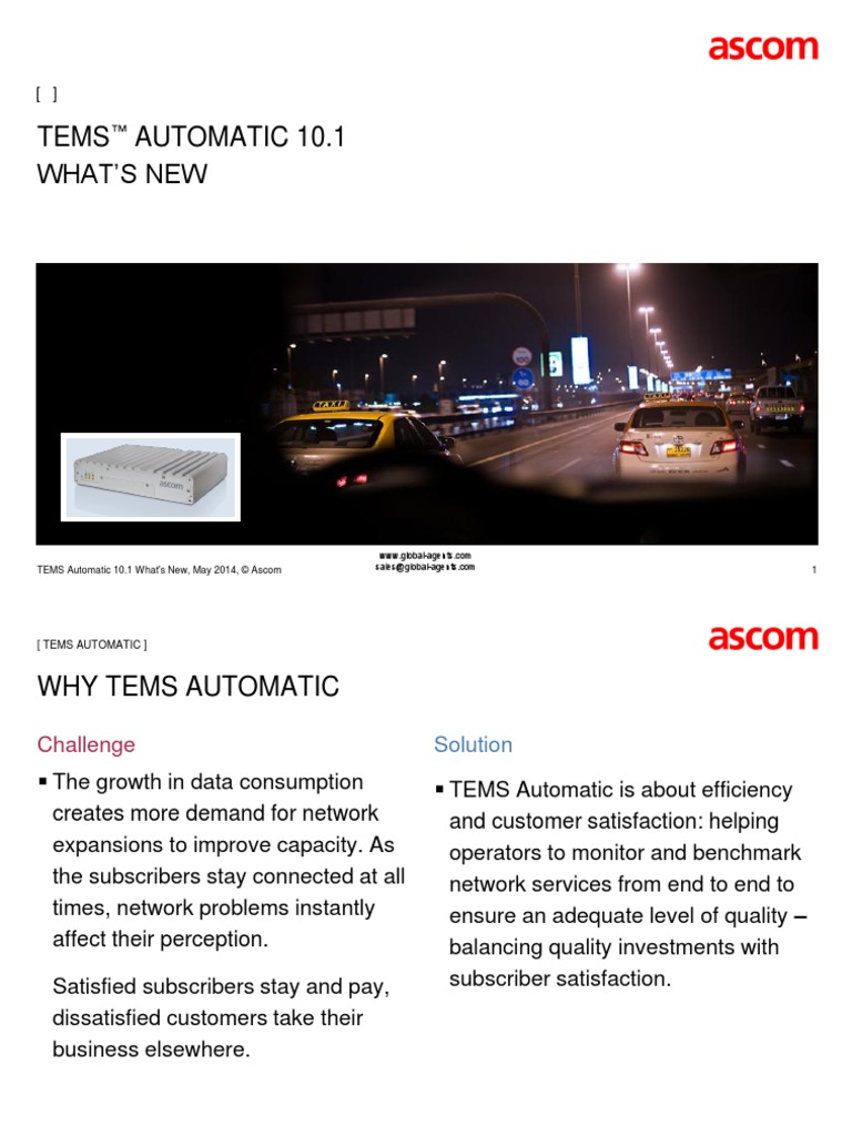 TEMS Automatic 10.1 - What's New | PDF