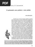 BERNARDO, João. O proletariado como produtor e como produto