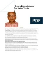 We Should Demand The Minimum Historical Flow in The Teesta