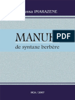 Manuel de Syntaxe Berbere Musa Imarazen