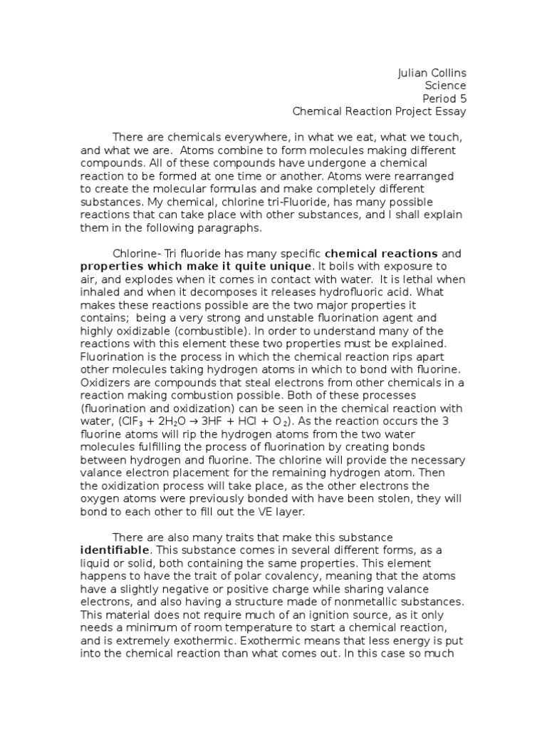 reaction essay