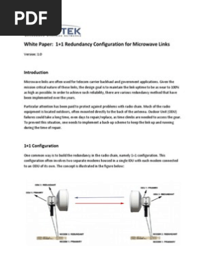 1+1 Redundancy in Microwave Links | PDF | Computers