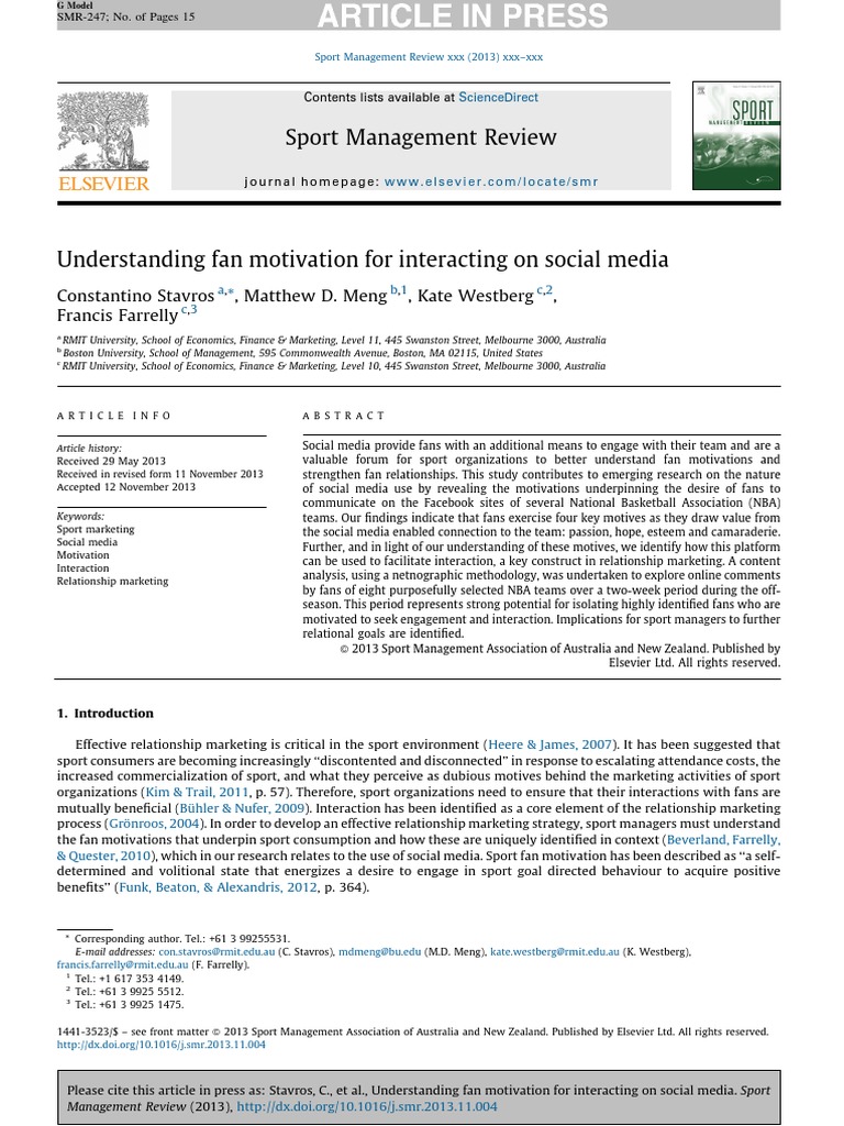 Understanding Fan Motivation For Interacting On Social Media | PDF ...