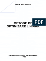 Anton Bătătorescu - Metode de Optimizare Liniară (2003)