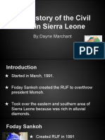 The History of The Civil War in Sierra Leone: By:Dayne Marchant