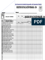 1º A - Primaria Registro de Evaluación - 2014