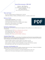 Classical Electrodynamics: PHY-5347