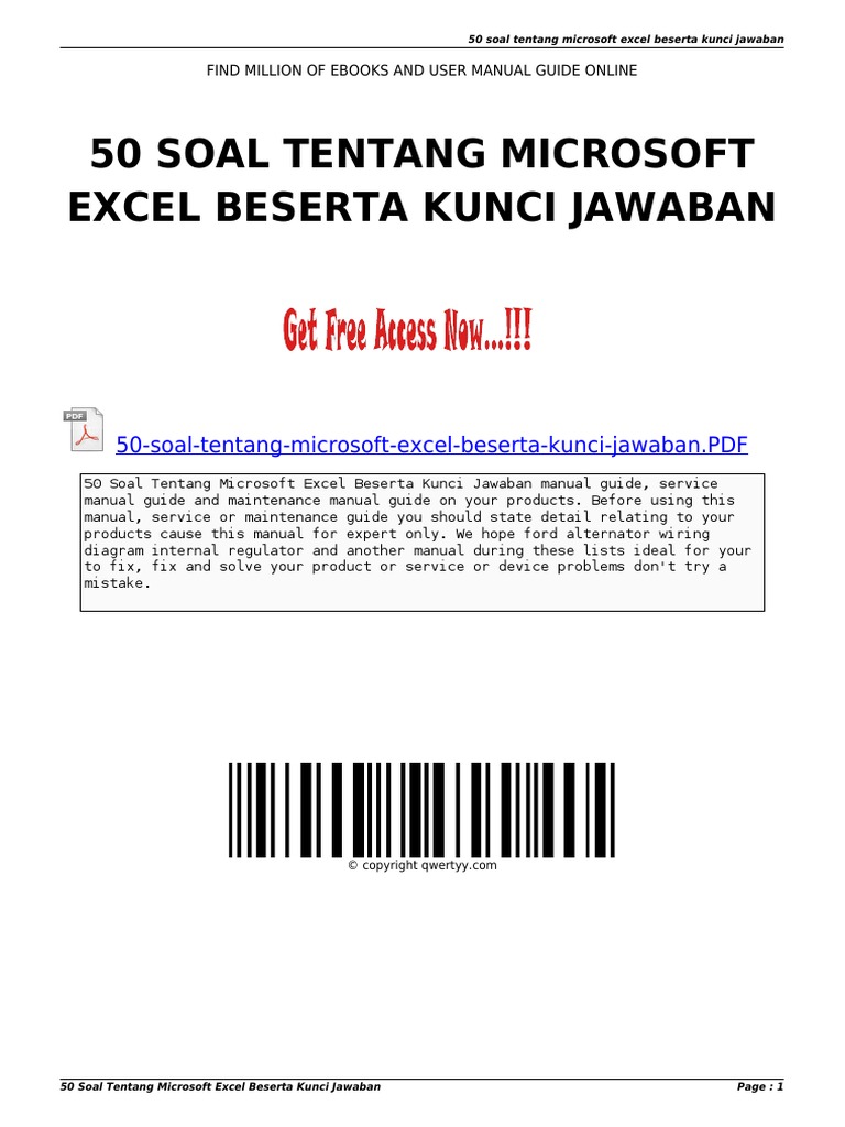 Contoh Soal Excel Dan Jawabannya Kumpulan Soal Pelajaran 3