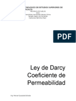 Ley de Darcy Coeficiente de Permeabilidad
