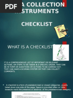 Data Collection Instruments: Checklist