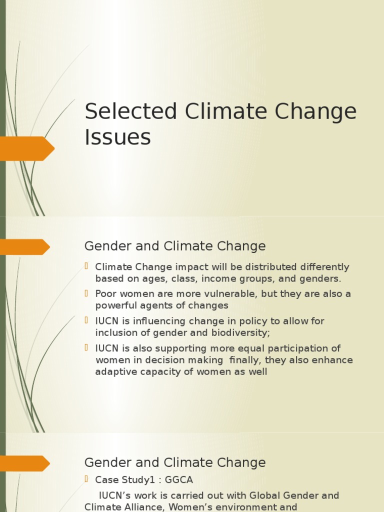 Gender and Climate Change Impacts | PDF | Ocean Acidification | Climate ...