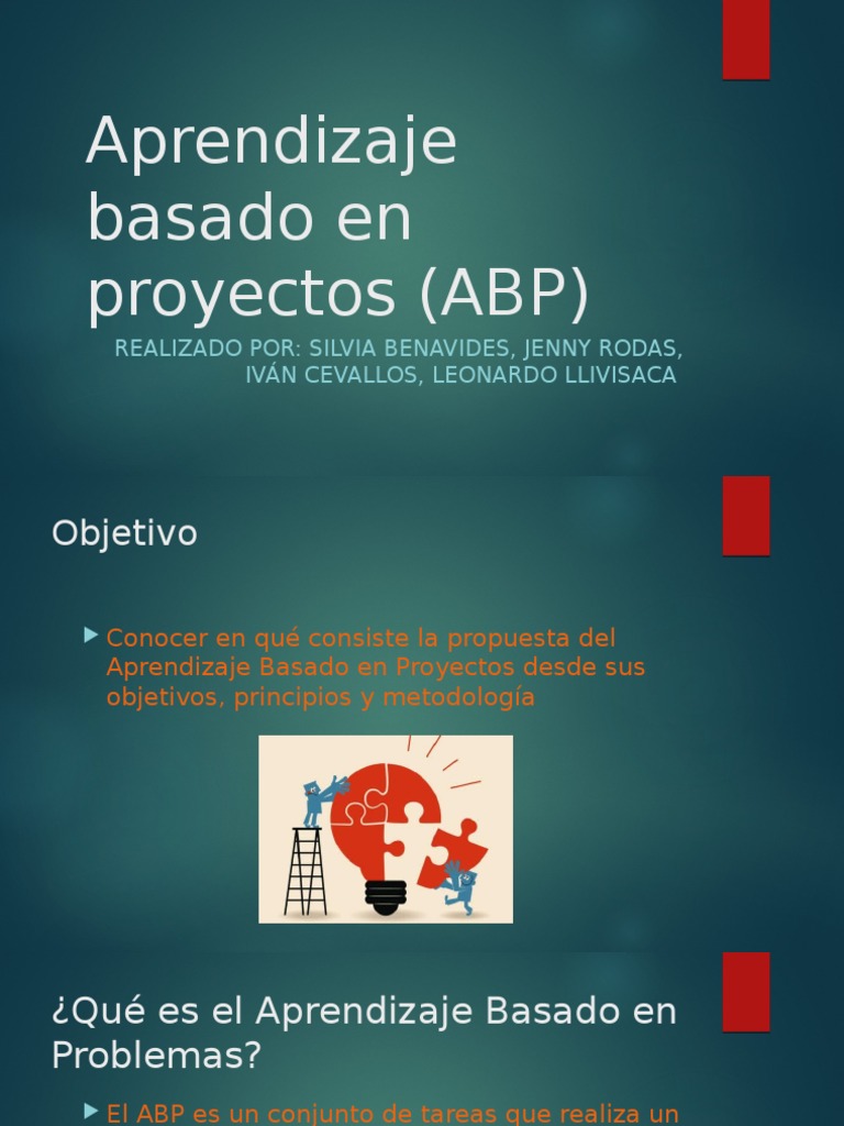 Aprendizaje Basado en Proyectos ABP | PDF | Aprendizaje en base a ...