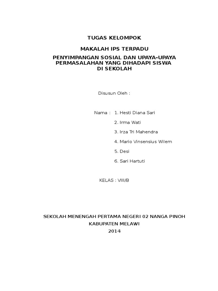 Makalah Penyimpangan Sosial