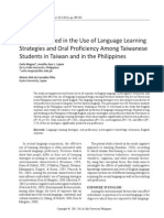 Factors involved in the use of language learning strategies and oral proficiency among Taiwanese students in Taiwan and in the Philippines