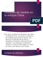 Unidades de Medida en La Antigua China