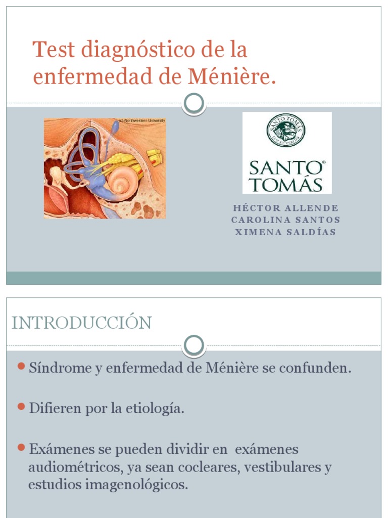 La Maladie De Meniere Est Elle Mortelle MENIERE 2.0.pptx | La enfermedad de Meniere | Medicina CLINICA