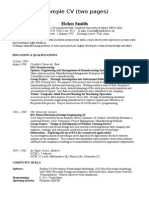 Example CV 2 Pages