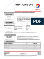 Dynatrans CVT: Specific Lubricant For CVT Transmissions Equipping Agricultural Tractors