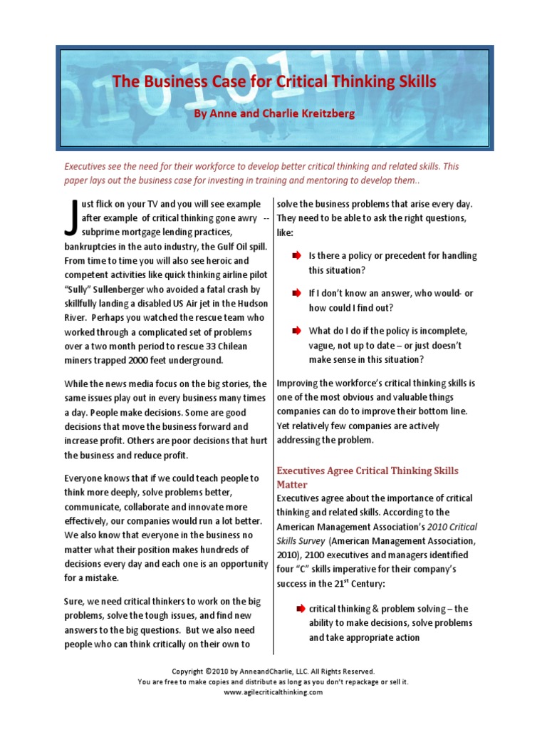 Critical thinker picture